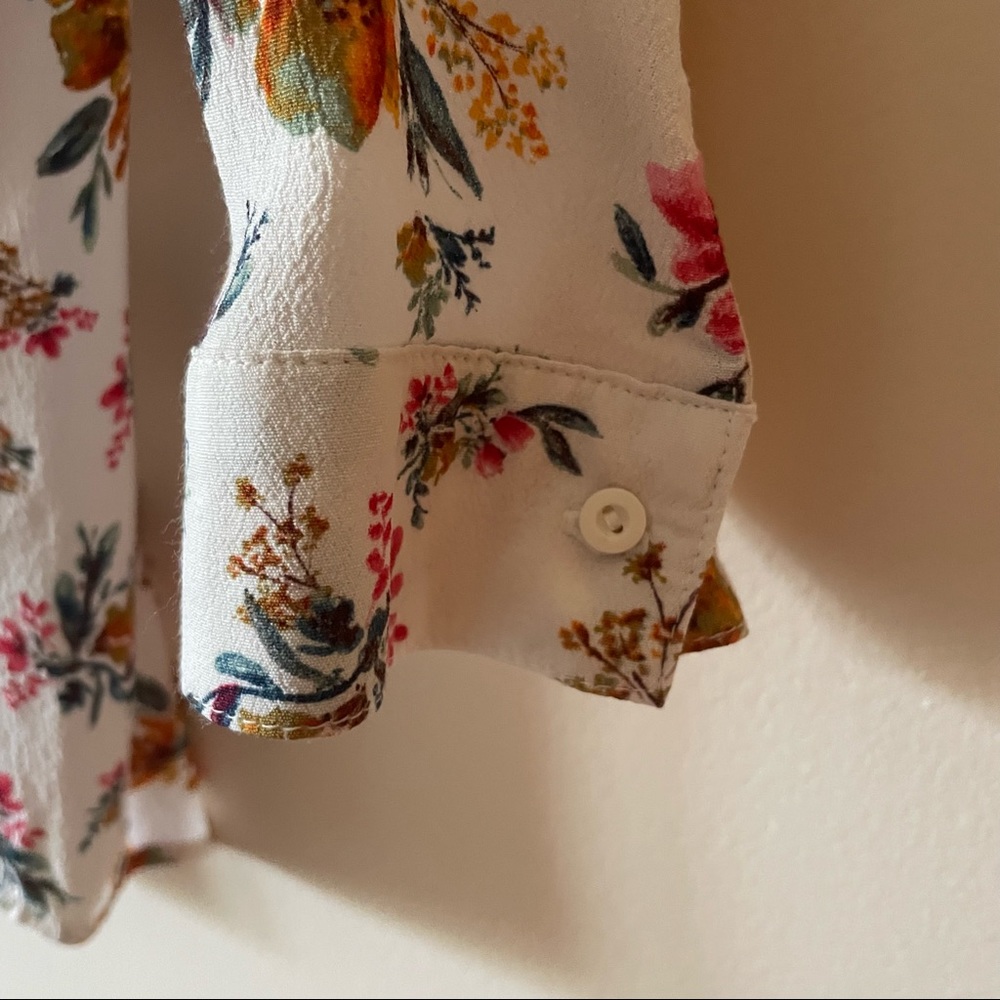 Zara Basic Collection Floral Button Blouse - image 6